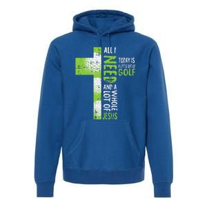 Whole Lot Of Jesus Golf Golfing Sport Lover Christian Golfer Premium Hoodie