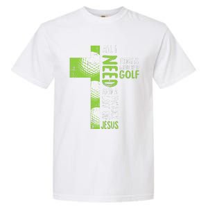 Whole Lot Of Jesus Golf Golfing Sport Lover Christian Golfer Garment-Dyed Heavyweight T-Shirt