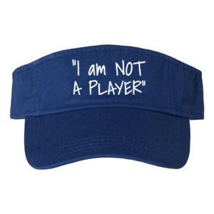 White Lie Party Funny Trending Memes IM Not A Player Gift Valucap Bio-Washed Visor