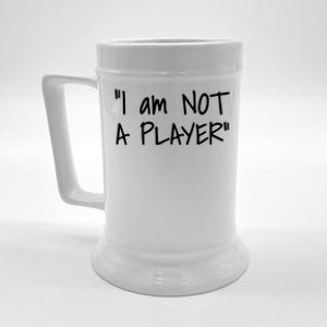 White Lie Party Funny Trending Memes IM Not A Player Gift Beer Stein