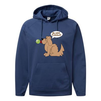 We Love Pickleball | Pickleball Dog | Great Pickleball Performance Fleece Hoodie