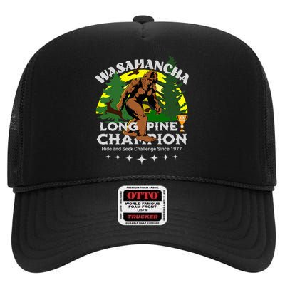 WASAHANCHA LONG PINE BIGFOOT CHAMPION Family Design High Crown Mesh Back Trucker Hat