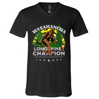 WASAHANCHA LONG PINE BIGFOOT CHAMPION Family Design V-Neck T-Shirt