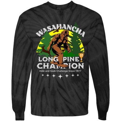 WASAHANCHA LONG PINE BIGFOOT CHAMPION Family Design Tie-Dye Long Sleeve Shirt