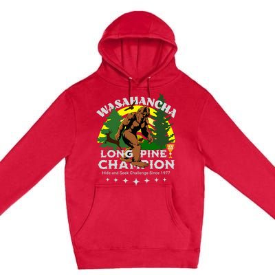 WASAHANCHA LONG PINE BIGFOOT CHAMPION Family Design Premium Pullover Hoodie