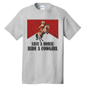 Western Lesbian Pride Save A Horse Ride A Cowgirl Tall T-Shirt