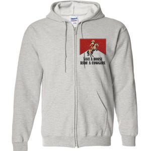 Western Lesbian Pride Save A Horse Ride A Cowgirl Full Zip Hoodie