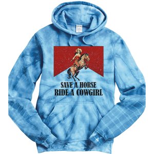 Western Lesbian Pride Save A Horse Ride A Cowgirl Tie Dye Hoodie