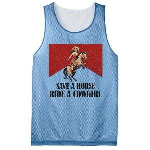 Western Lesbian Pride Save A Horse Ride A Cowgirl Mesh Reversible Basketball Jersey Tank