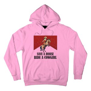 Western Lesbian Pride Save A Horse Ride A Cowgirl Hoodie