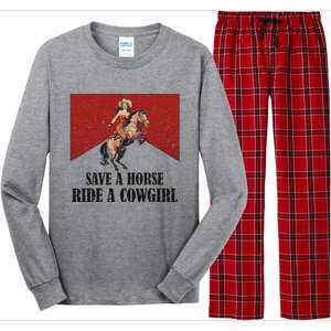 Western Lesbian Pride Save A Horse Ride A Cowgirl Long Sleeve Pajama Set