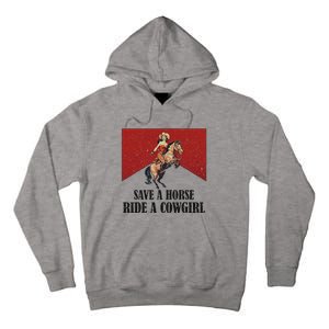 Western Lesbian Pride Save A Horse Ride A Cowgirl Tall Hoodie