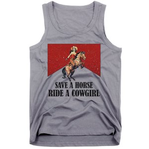 Western Lesbian Pride Save A Horse Ride A Cowgirl Tank Top