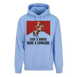 Western Lesbian Pride Save A Horse Ride A Cowgirl Unisex Surf Hoodie