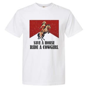 Western Lesbian Pride Save A Horse Ride A Cowgirl Garment-Dyed Heavyweight T-Shirt