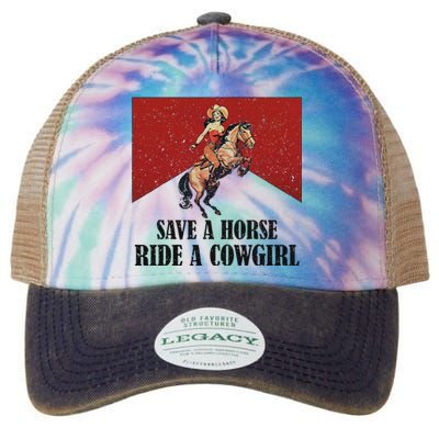 Western Lesbian Pride Save A Horse Ride A Cowgirl Legacy Tie Dye Trucker Hat