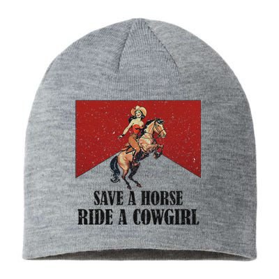 Western Lesbian Pride Save A Horse Ride A Cowgirl Sustainable Beanie