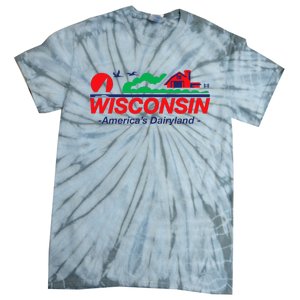 Wisconsin License Plate Americas Dairyland Tie-Dye T-Shirt