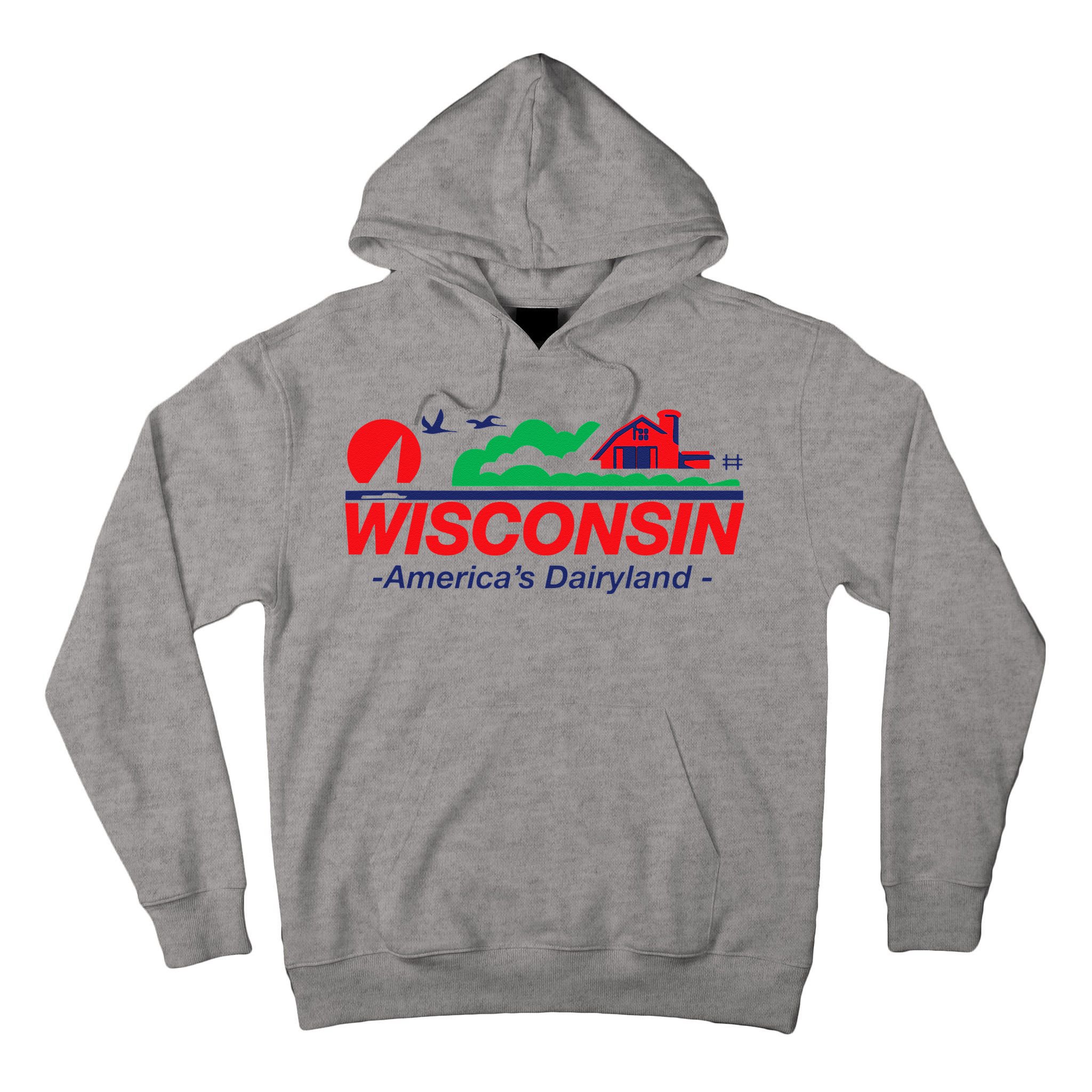 Wisconsin License Plate Americas Dairyland Tall Hoodie