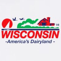 Wisconsin License Plate Americas Dairyland Cooling Performance Crew T-Shirt
