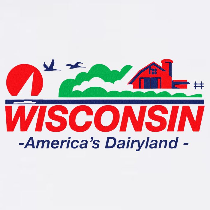 Wisconsin License Plate Americas Dairyland Cooling Performance Crew T-Shirt