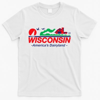 Wisconsin License Plate Americas Dairyland T-Shirt