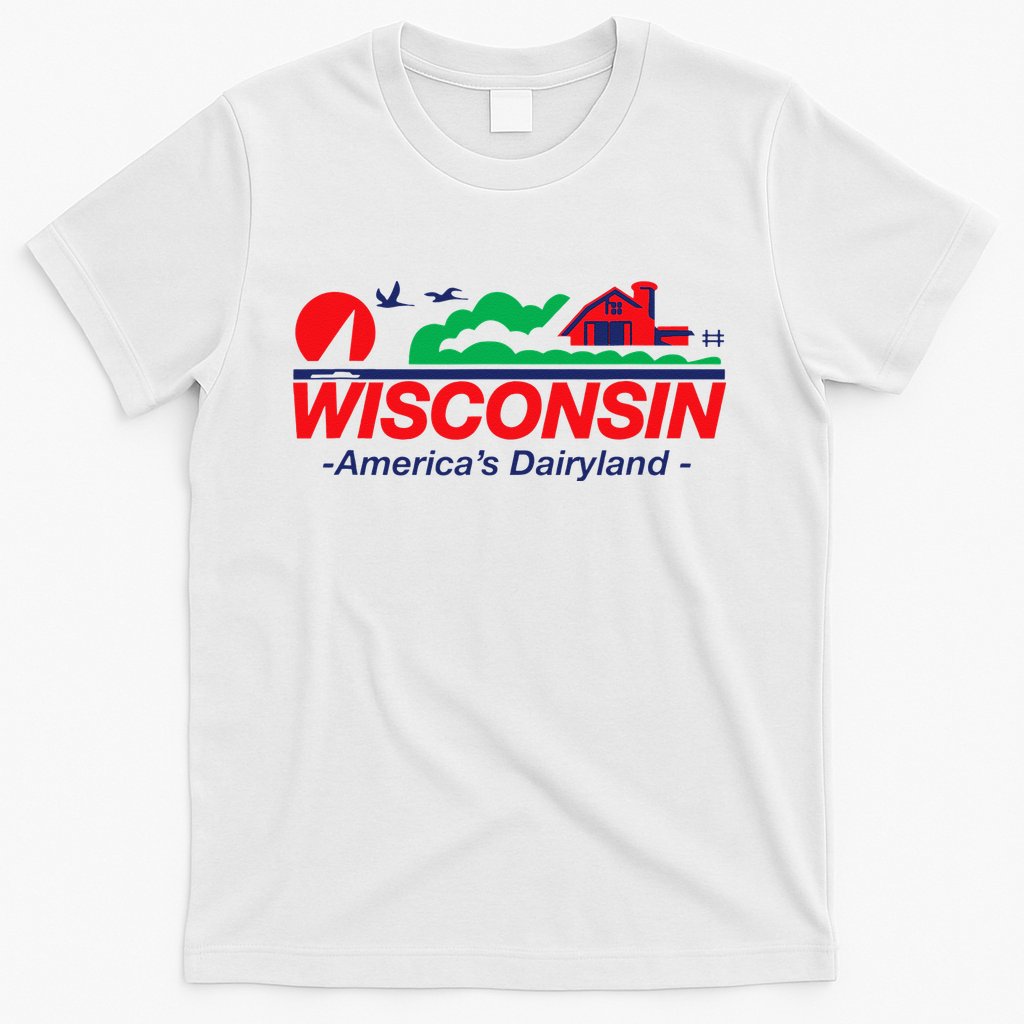 Wisconsin License Plate Americas Dairyland T-Shirt