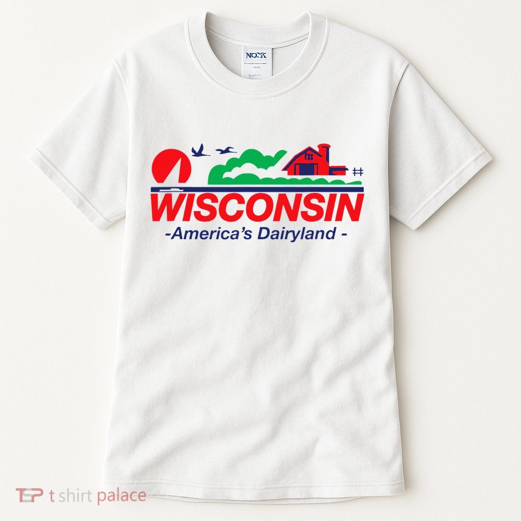 Wisconsin License Plate Americas Dairyland Tall T-Shirt