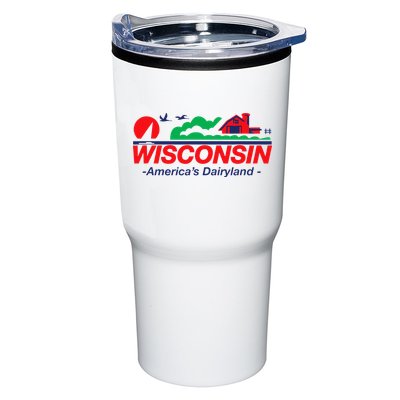 Wisconsin License Plate Americas Dairyland Tumbler