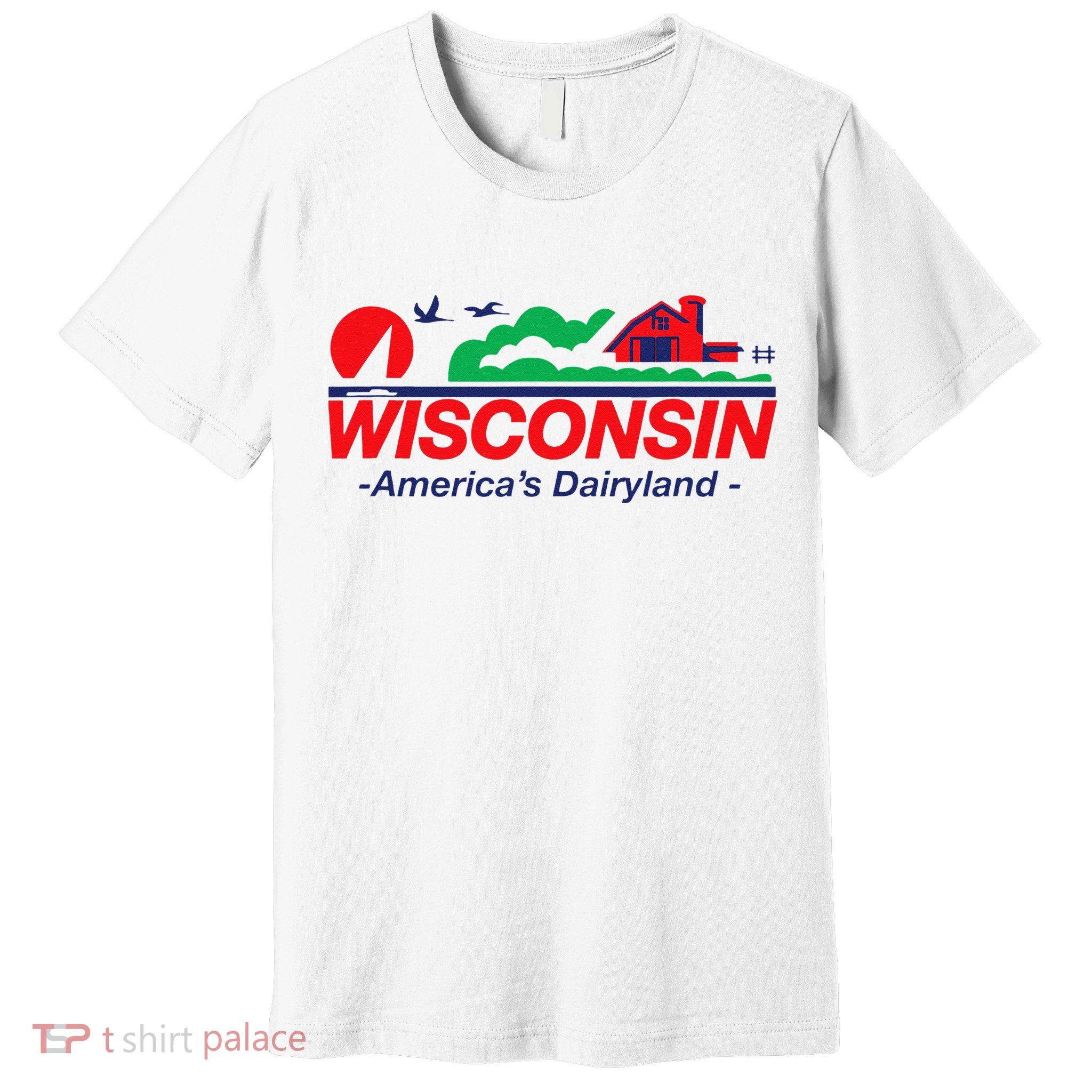 Wisconsin License Plate Americas Dairyland Premium T-Shirt