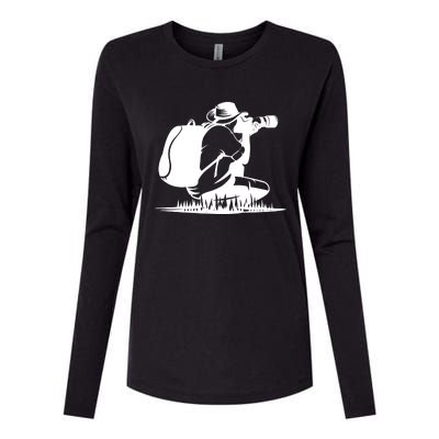 Wild Lifre Photographer Womens Cotton Relaxed Long Sleeve T-Shirt