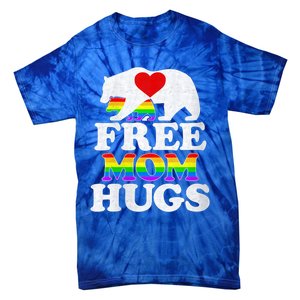 Wo Lgbtq Pride Mama Bear Free Mom Hugs Pride Gift Tie-Dye T-Shirt