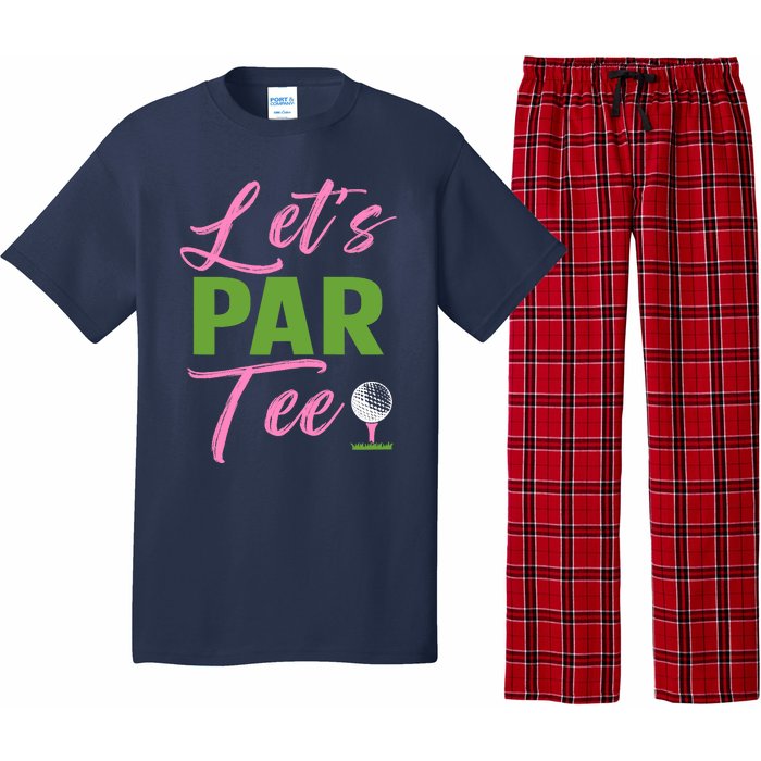 Wo LetS Par Funny Golf Golfer Girl Wo Golfing Party Pajama Set