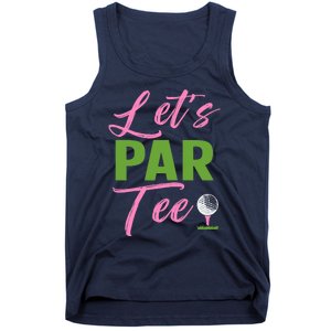 Wo LetS Par Funny Golf Golfer Girl Wo Golfing Party Tank Top