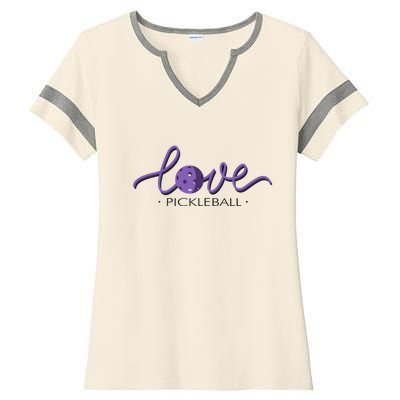 Wo Love Pickleball Pickleball Ladies Halftime Notch Neck Tee