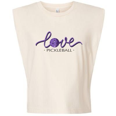 Wo Love Pickleball Pickleball Garment-Dyed Women's Muscle Tee