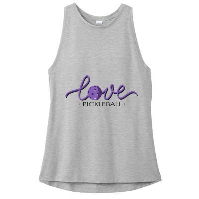 Wo Love Pickleball Pickleball Ladies PosiCharge Tri-Blend Wicking Tank