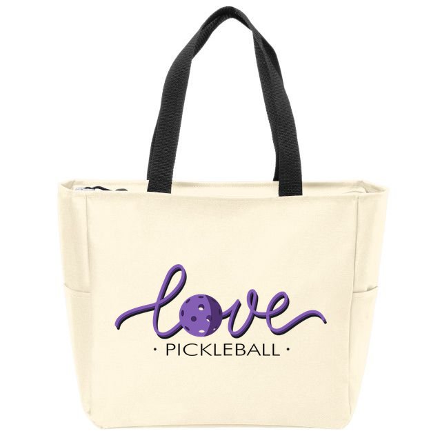 Wo Love Pickleball Pickleball Zip Tote Bag