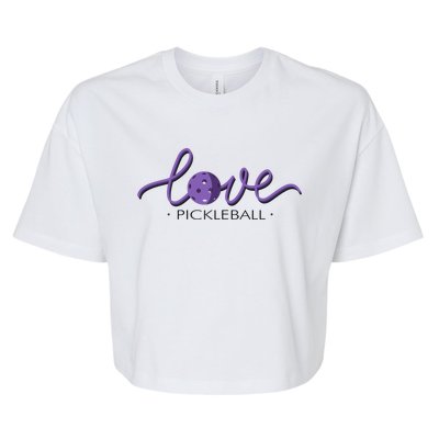 Wo Love Pickleball Pickleball Bella+Canvas Jersey Crop Tee