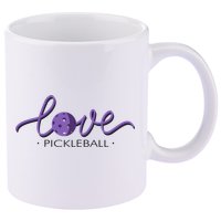 Wo Love Pickleball Pickleball 11oz C Handle Ceramic Mug