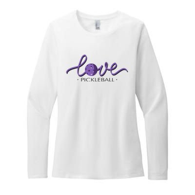 Wo Love Pickleball Pickleball Womens CVC Long Sleeve Shirt