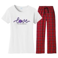 Wo Love Pickleball Pickleball Women's Flannel Pajama Set