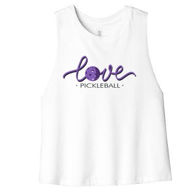 Wo Love Pickleball Pickleball Women's Racerback Cropped Tank