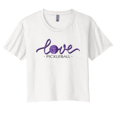 Wo Love Pickleball Pickleball Women's Crop Top Tee