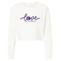 Wo Love Pickleball Pickleball Cropped Pullover Crew