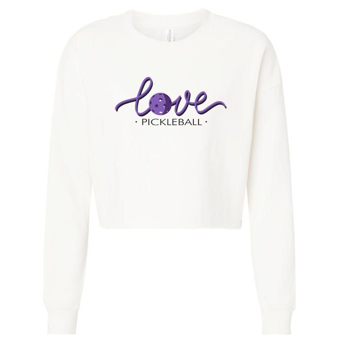 Wo Love Pickleball Pickleball Cropped Pullover Crew