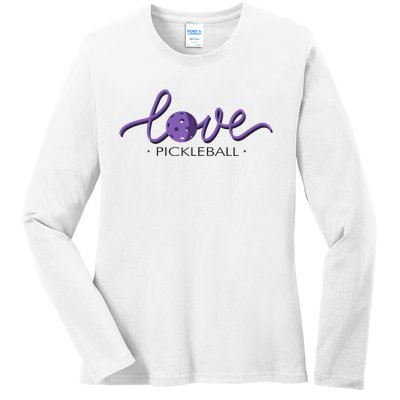 Wo Love Pickleball Pickleball Ladies Long Sleeve Shirt