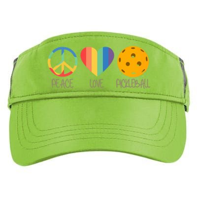 Women Love Peace Love Pickleball Adult Drive Performance Visor