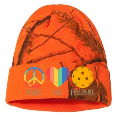 Women Love Peace Love Pickleball Kati Licensed 12" Camo Beanie