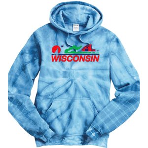 Wisconsin License Plate Tie Dye Hoodie